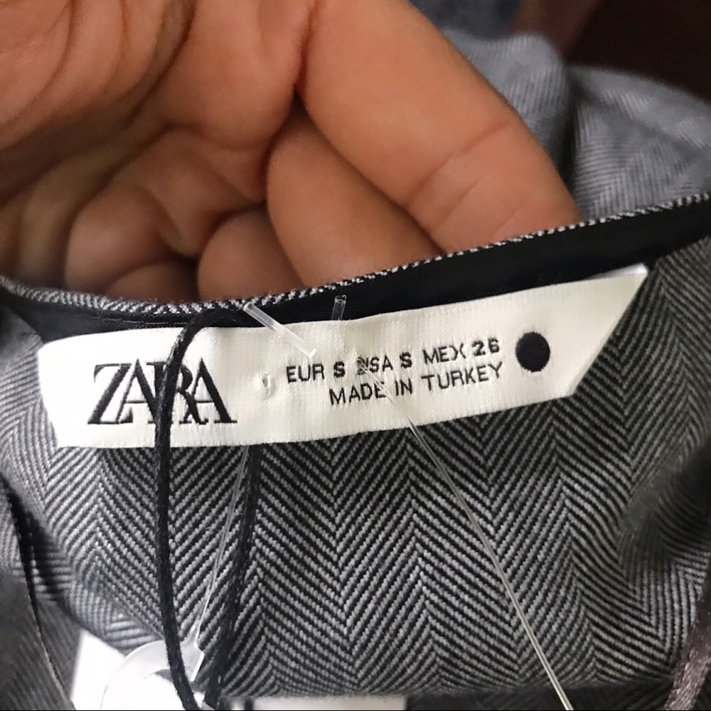 ☑️ ZARA GREY HERRINGBONE LONG SLEEVE MAXI DRESS! - Picture 7 of 9